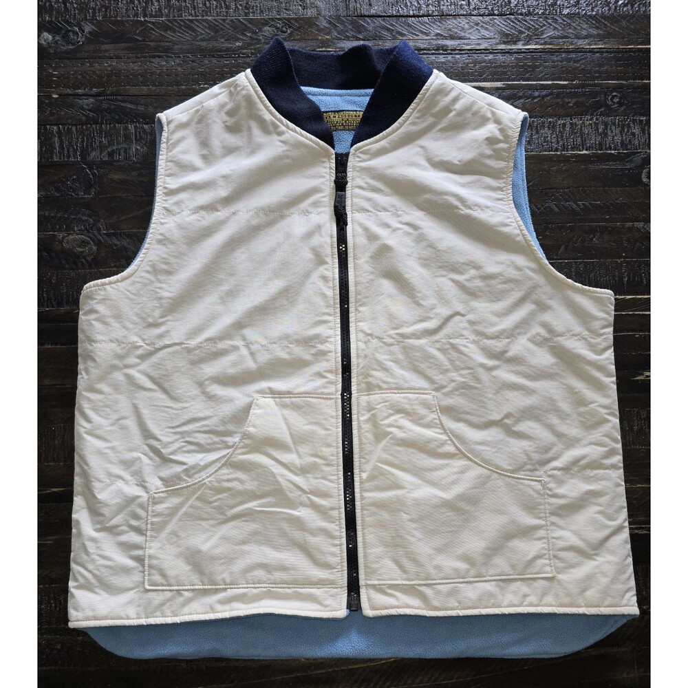 VINTAGE Old Navy Vest Womens Large Full Zip Nylon Shell Fleece